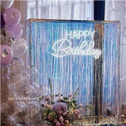 Новогоднией дождик  Длинна: 150см Ширина : 9см Цвет мульти