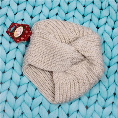 Повязка на голову теплая "Winter Turban", микс 6 цветов, 22*19см (Подвес Кокетка - Зима)