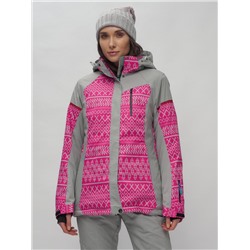 Горнолыжный костюм женский розового цвета 02272R