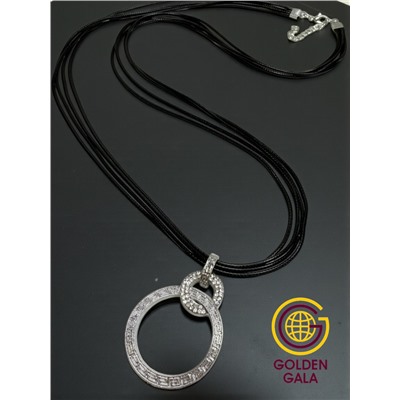 Кулон на кожаном шнурке "Женская грация" Арт КШ2130/03