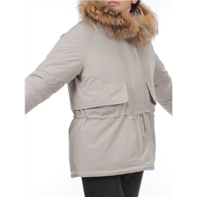 7350 BEIGE Куртка зимняя женская (200 гр. холлофайбер)