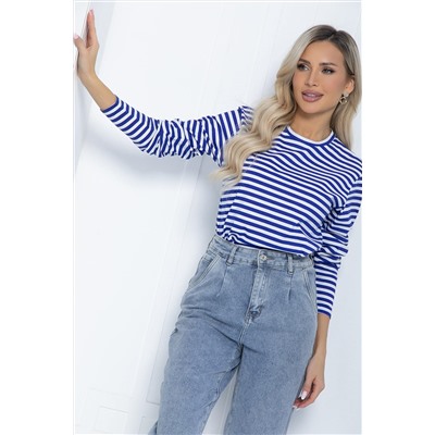 Тельняшка Морская душа (бело-синяя) Б12117