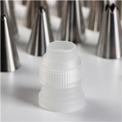 Набор насадок кондитерских Доляна, d=1.5 см, насадки 23 шт., адаптер 1 шт., МИКС