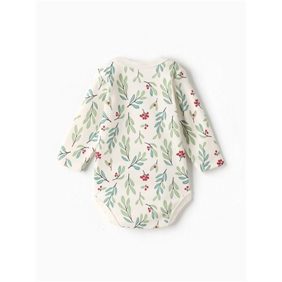 Боди детское с длинным рукавом «Крошка Я» Christmas, рост 74-80 см, молочное