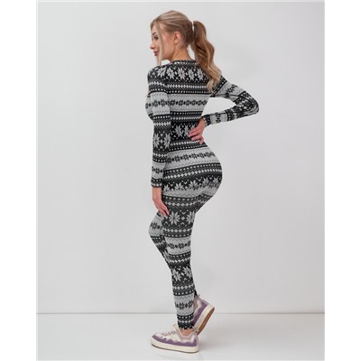 Комплект женского термобелья черного цвета 2520Ch