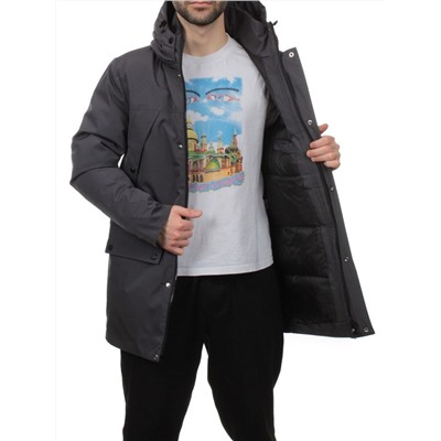 8893 DK. GRAY Куртка мужская зимняя облегченная (130 гр. холлофайбер)