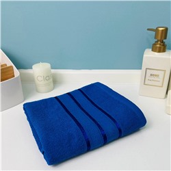 Полотенце махровое 50*80см "Comfort" цвет сапфировый 04-040, плотность 300гр/м2 TJ, с петелькой-подвесом