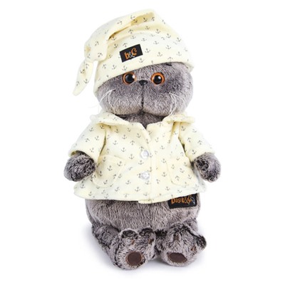 Мягкая игрушка "Кот Басик в пижаме " (25 см)