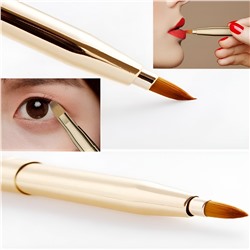 Nail Art Двусторонняя кисть для нанесения точечного макияжа губ, золотистый