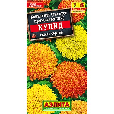 Семена Бархатцы Купид хризантемовидные, смесь сортов, арт.: 71253