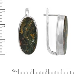 Серьги 'Оракул' с яшмой, родий ИВСК31113-32ЯШЦR6