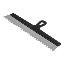 Шпатель из нержавеющей стали, 450 мм, зуб 8 х 8 мм, пластмассовая ручка Сибртех