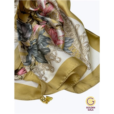 Платок на шею с украшением шелковый Арт 2530/01