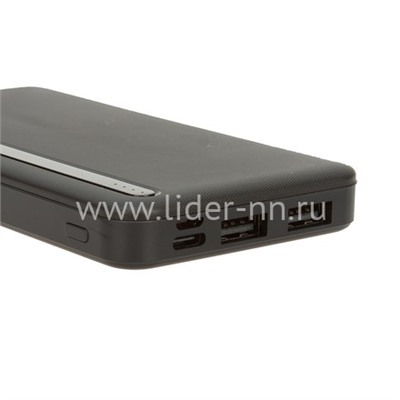 Портативное ЗУ (Power Bank) 10000mAh (HOCO J91) 2USB/Micro/Type-C (черный)