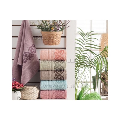 Махровые Лицевые Полотенца 50x90 см. 6 шт/уп. Cotton PURRY