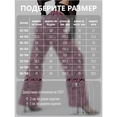 Брюки жен.арт.1135/1-1,черно-розовые