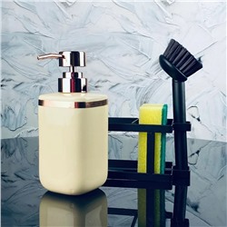 146-022 Набор кухонный диспенсер с щеткой и губкой на подставке в под.уп.(х24) Фарфор