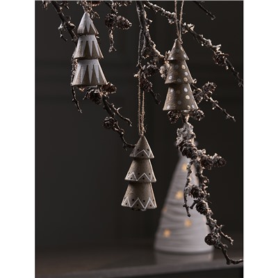 Набор елочных украшений из папье-маше Zero waste из коллекции New Year Essential, 4 шт.