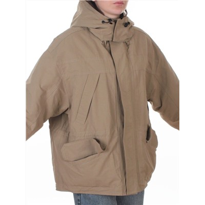 3090 DK. BEIGE Куртка демисезонная женская (100 гр. холлофайбер)