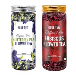 Набор чая из цветков Клитории и Гибискуса (75 г), Butterfly Pea Flower & Hibiscus Flower Tea Set, произв. Blue Tea