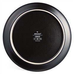 НАБОР ТАРЕЛОК ОБЕДЕННЫХ  BRONCO "CHOICE BLACK" 26,5 СМ 4ШТ