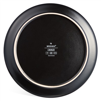 НАБОР ТАРЕЛОК ОБЕДЕННЫХ  BRONCO "CHOICE BLACK" 26,5 СМ 4ШТ