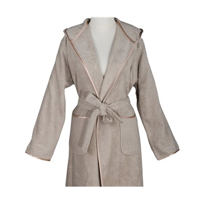 Халат Велюровый Женский (S) Ecosoft Bej Bayan Bornoz Small - EcoCotton