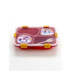 Ланч - бокс с 4 секциями «Единорог», 23×17×5.5 см, розовый
