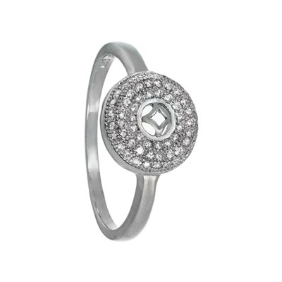 Кольцо 'Диск' с фианитами ТФКН.145ФТ-