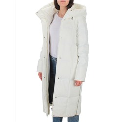 22361 WHITE Пальто зимнее женское облегченное (150 гр. холлофайбера)