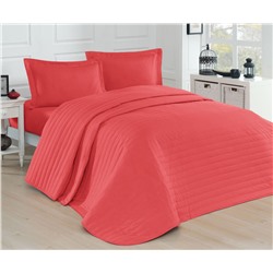 2 сп. Евро 240x220 см.Стеганое Двустороннее Покрывало Monart Kapitoneli Coral