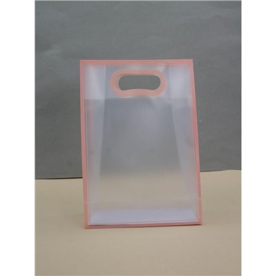 Пакет подарочный (M) "Frame transparent", pink (26*18*8)