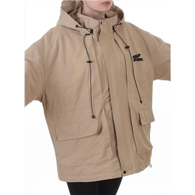 3096 BEIGE Куртка демисезонная женская (100 гр. холлофайбер)
