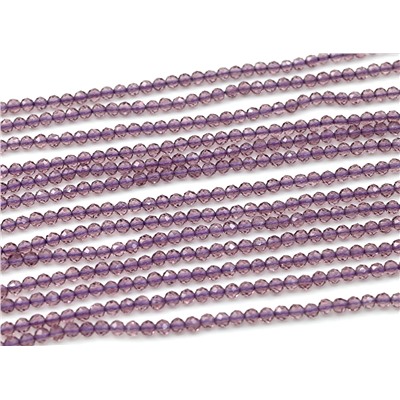 Бусины из шпинели шарик гр.3мм цв.сиреневый, 37см, 125 бусин