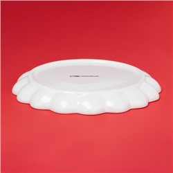 Тарелка новогодняя Доляна «Волшебное дерево», d=20 см, доломит, белая