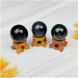 Радуга Самоцветов Шар из Обсидиана на подставке