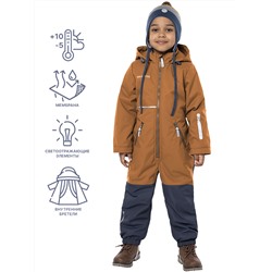 Комбинезон утепленный для мальчика NIKASTYLE 8м1624 кэмел графит Nikastyle