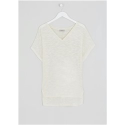 Papaya Curve V Neck T-Shirt