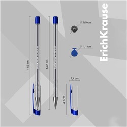 Ручка шариковая ErichKrause ULTRA-20, игольчатый узел 0.7 мм, чернила синие, супермягкое письмо, длина линии письма 2000 метров