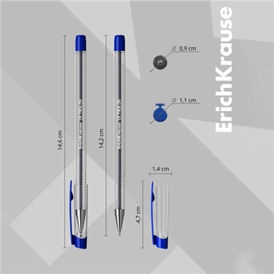 Ручка шариковая ErichKrause ULTRA-20, игольчатый узел 0.7 мм, чернила синие, супермягкое письмо, длина линии письма 2000 метров