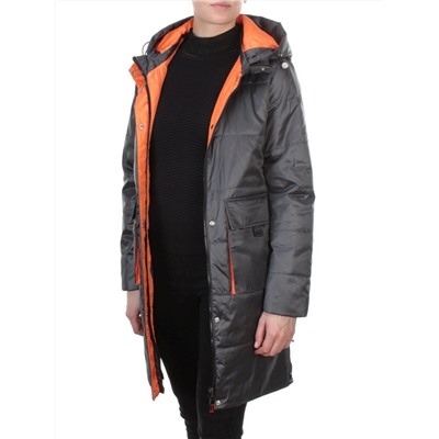 8188 DK. GRAY Пальто демисезонное женское Cloud Lag Cat (100 гр. синтепон)
