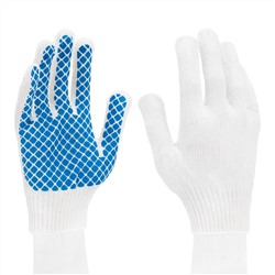 Перчатки х/б, ПВХ покрытие, шахматный облив, 10 класс