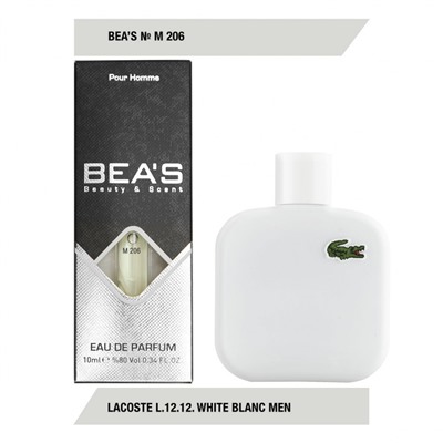 Парфюм Beas Lacoste L.12.12. White Blanc for men M206 10 ml, Парфюм мужской Beas M206 создан по мотивам аромата Lacoste L.12.12. White Blanc