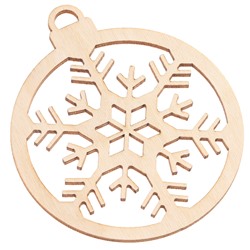 Заготовки для творчества на новый год «Шары со снежинками», 5 шт.