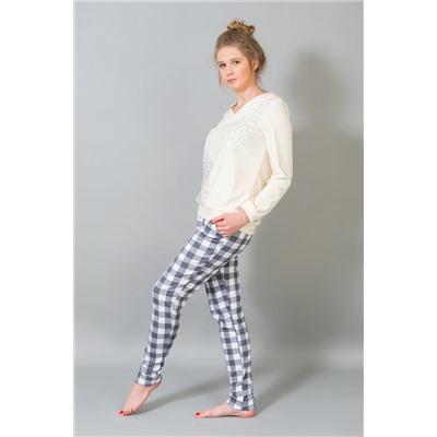 Женский домашний костюм с брюками и кофтой 184