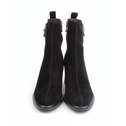 04-M3-L811 BLACK Ботинки зимние женские (натуральная замша, натуральный мех)