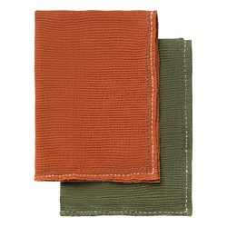 Набор вафельных полотенец с декоративной строчкой из коллекции Essential, 50х70 см