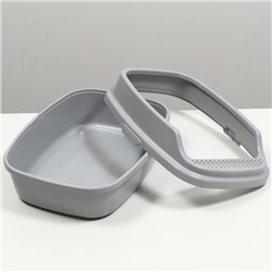 Туалет Айша M с бортом 53×39×21 см серый FIX