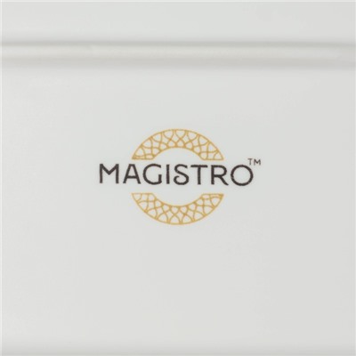 Блюдо Magistro Hypnose, 27×16.5×2 см, прямоугольное, фарфор, белое