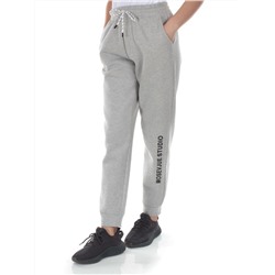 M053 LT. GRAY Брюки спортивные утепленные женские (85% хлопок, 10% полиэстер, 5% спандекс)